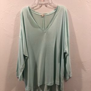 Mint 3/4 length shirt